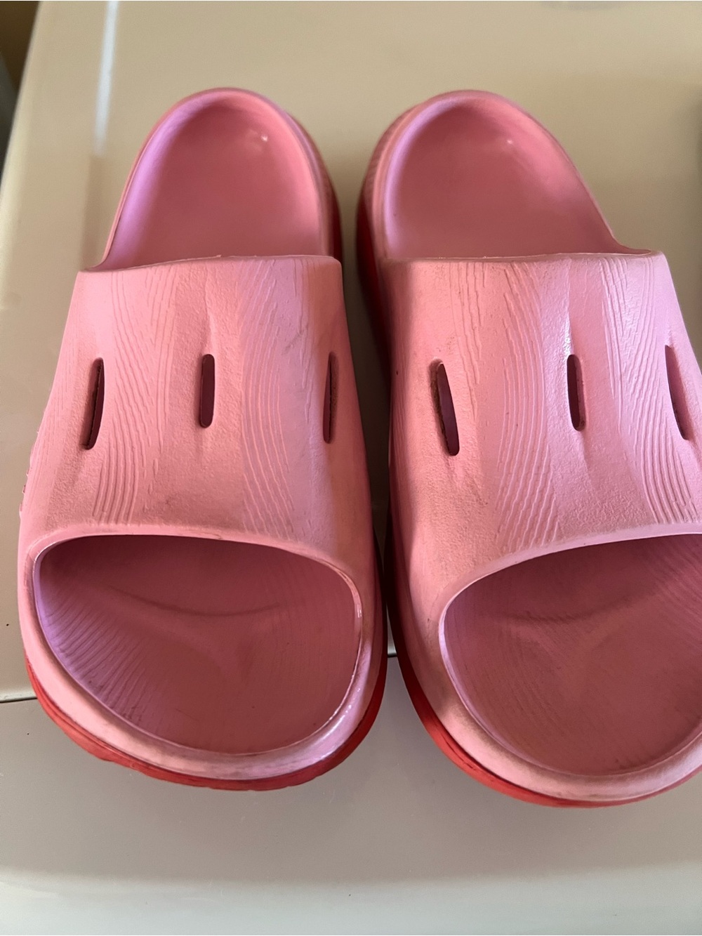 Hoka Kids Pink Slide Sandals